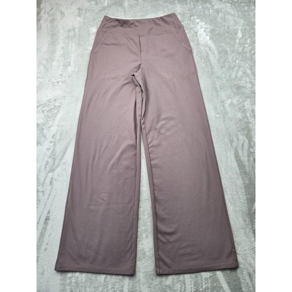 G4Free EverGoing Wide Leg Yoga Pants Midium Taupe High Waist Dress Work Trousers